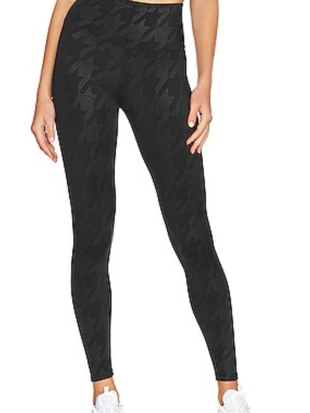 45. Beach Riot Black Houndstooth High-Waist Leggings